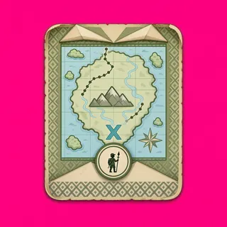 treasure map, rare accent design