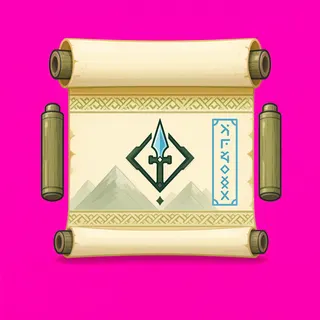 quest scroll, rare accent design