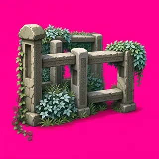 overgrown short fence