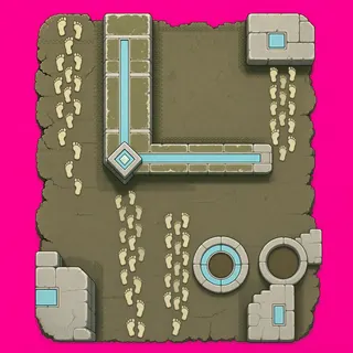 footprints, dense arrangement