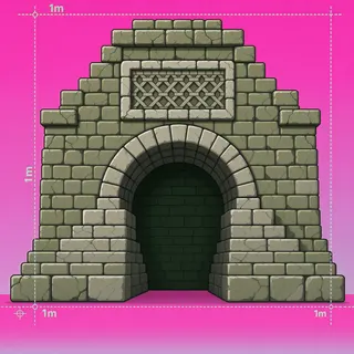 support arch, weathered