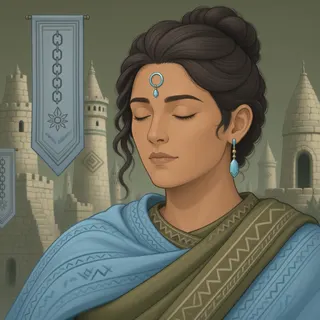 original adult caretaker, calm expression