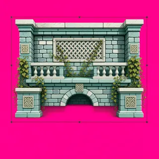 balcony platform, overgrown
