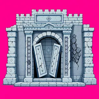 door open, damaged