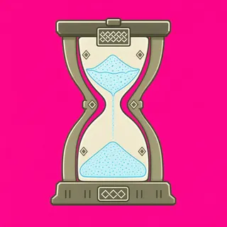 hourglass, plain design