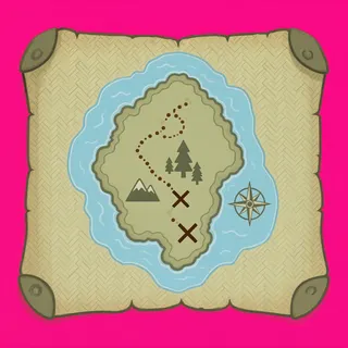 treasure map, plain design