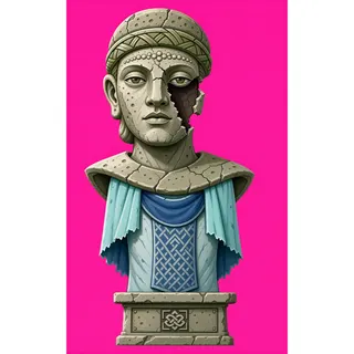 damaged statue