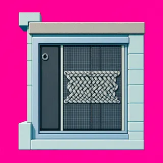window shutter closed, intact