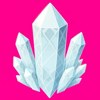 frosted crystal cluster