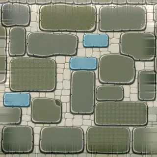 damp worn paving