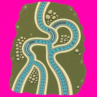 wheel tracks, irregular arrangement