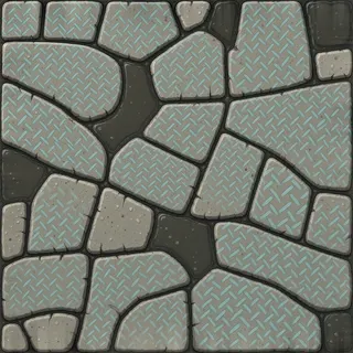 damp worn cobbles