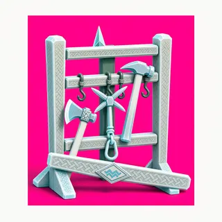 frosted tool rack