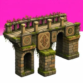 overgrown small bridge