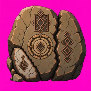 damaged large boulder