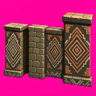 clean stone wall section