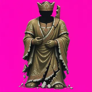 damaged statue