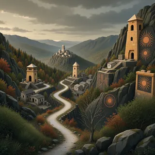 winding wilderness path at overcast twilight
