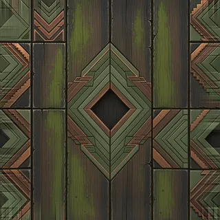 damp weathered plank floor