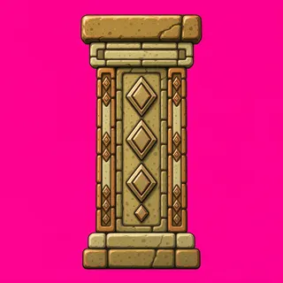 wall isolated pillar, intact