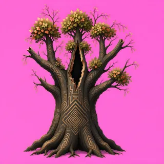damaged standing tree