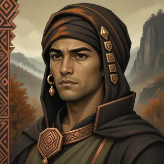 original adult artisan, determined expression
