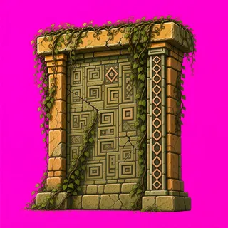 wall end cap, overgrown