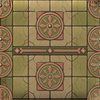 weathered dusty tiled floor