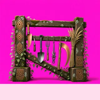 overgrown tool rack