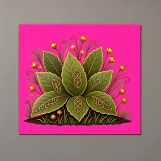 small weeds, clustered arrangement