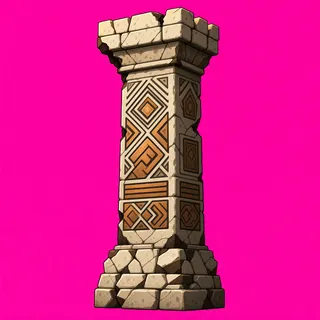 damaged broken pillar