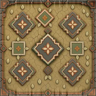 dust-covered rough stone floor