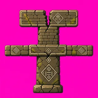 wall T junction, damaged