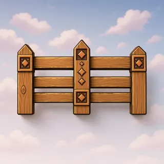 fence straight, intact