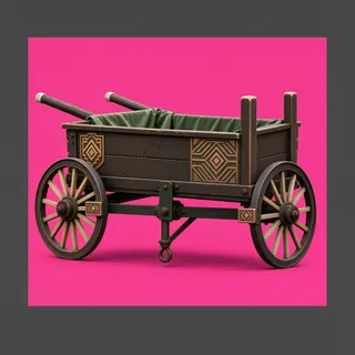 weathered abandoned cart