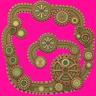 wheel tracks, dense arrangement