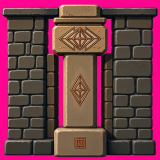 wall isolated pillar, weathered