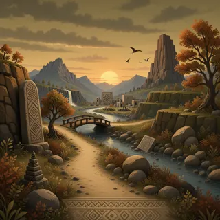 winding wilderness path at dusk