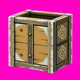 frosted wooden crate