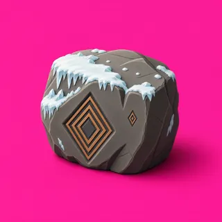 frosted small rock