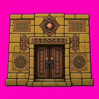 door locked, intact