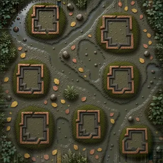overgrown wet mud