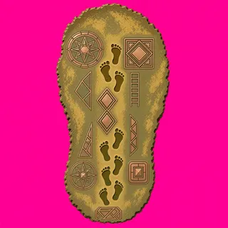 footprints, sparse arrangement