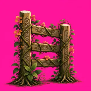 overgrown short fence
