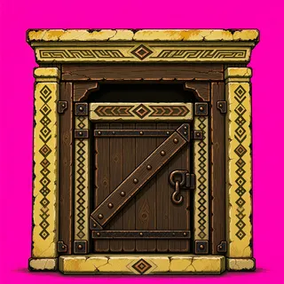 door closed, damaged