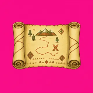 treasure map, plain design