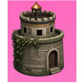 overgrown watchtower
