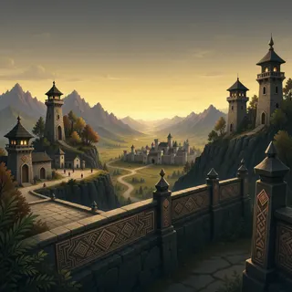 border overlook at dusk