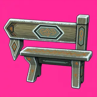 frosted bench