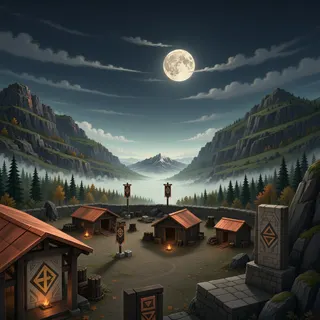 resource clearing at moonlit night